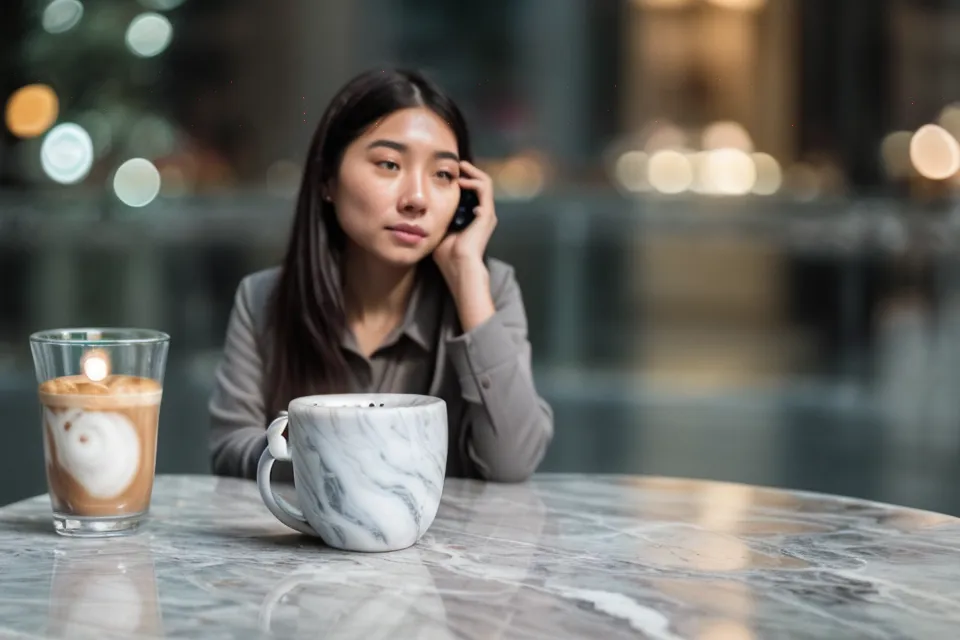 Gros plan sur un smartphone où quelqu'un modifie sa photo principale et sa bio sur une application de rencontre avant un rendez-vous