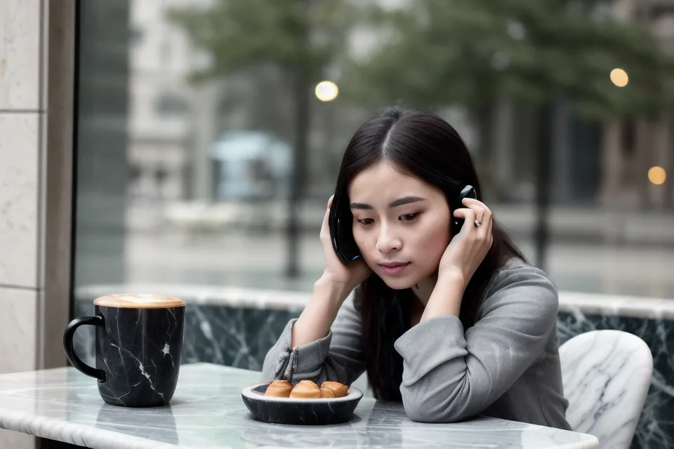 Mains tapant un message sur un smartphone devant une fenêtre au crépuscule